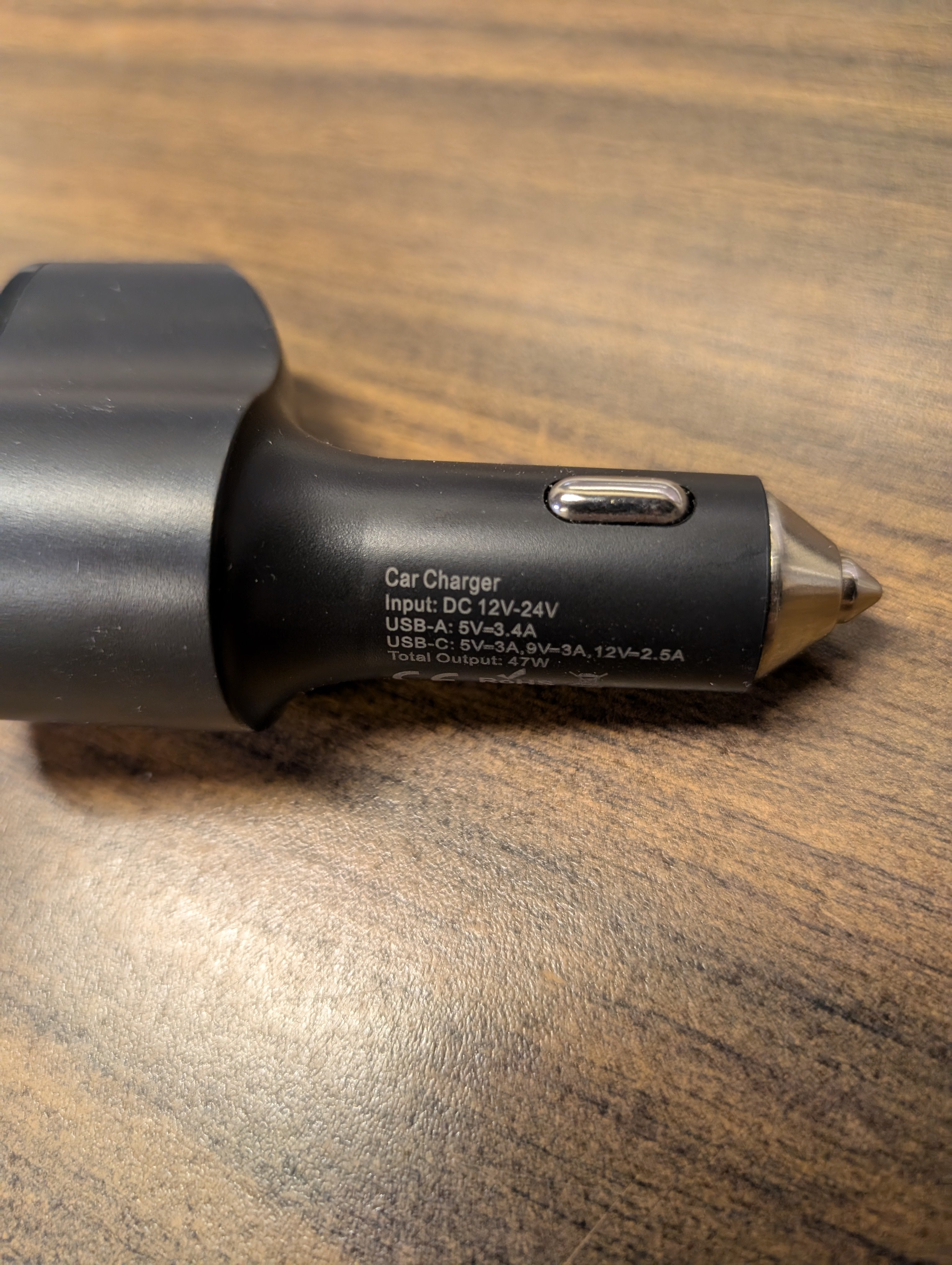 Small charger with 2 USB ports and 1 USB - C port car lighter outlet plug in