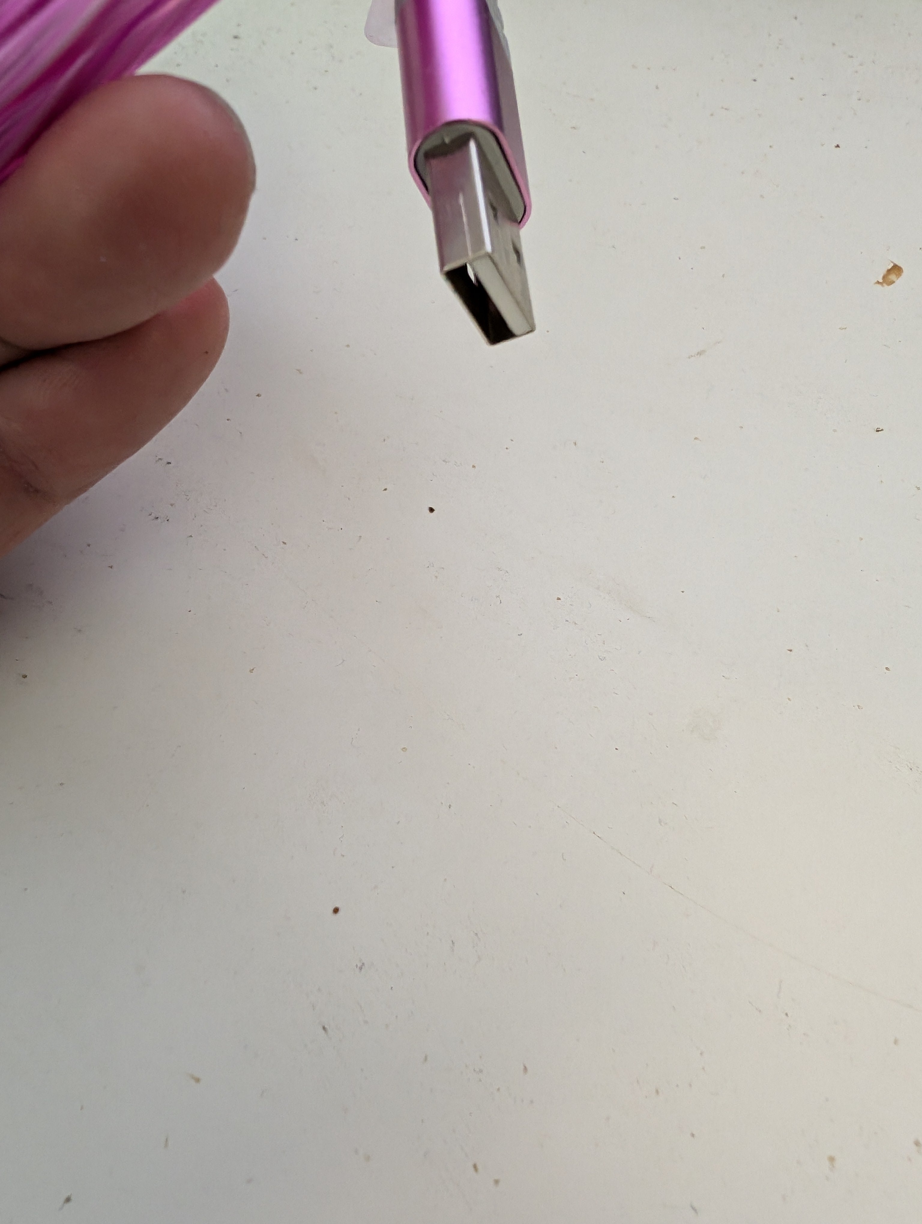 Type-C Flowing Red LED Charging Cable with Quick Charge & Data Sync. 3ft