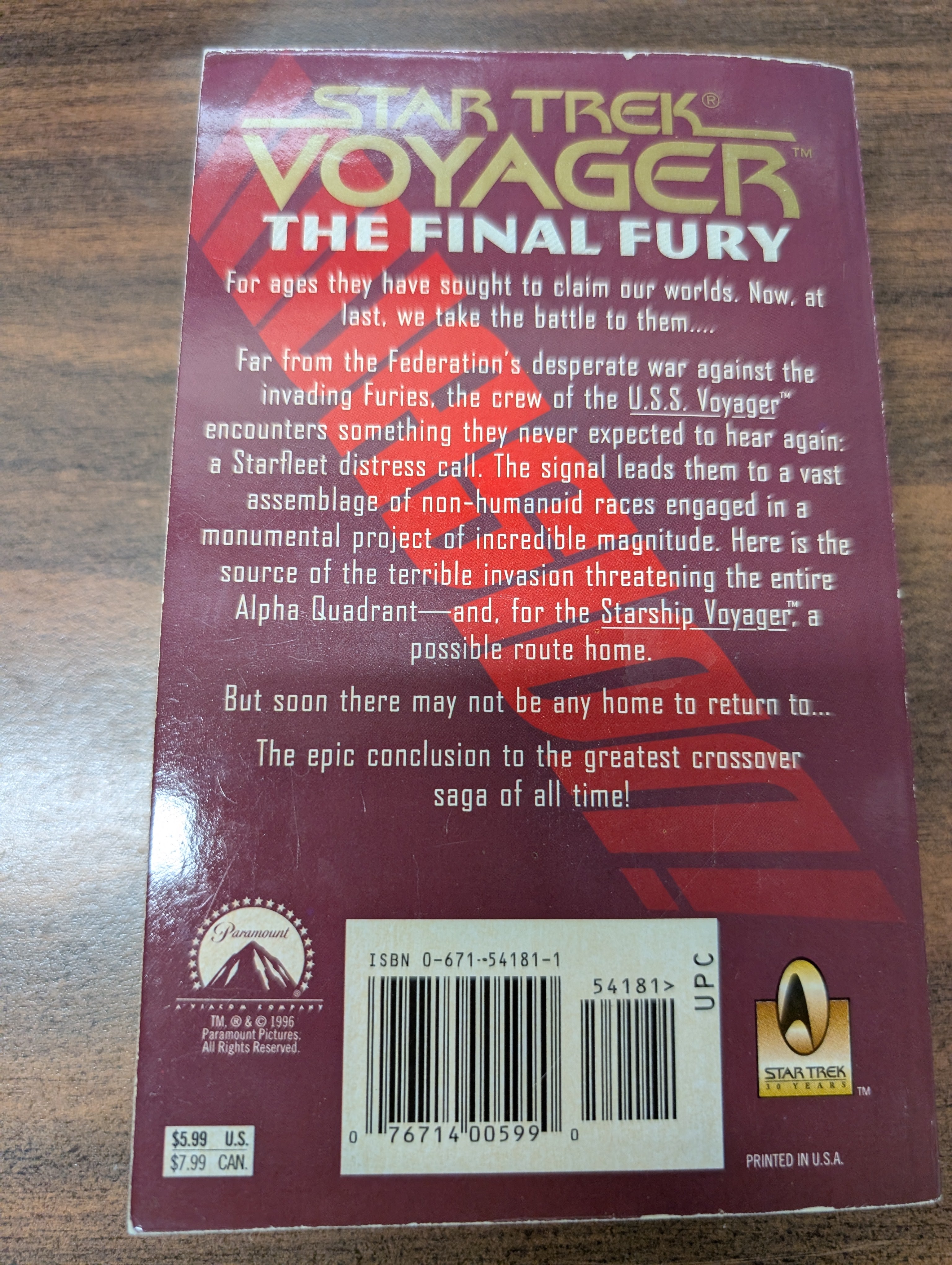 Star Trek Voyager: Invasion The Final Fury