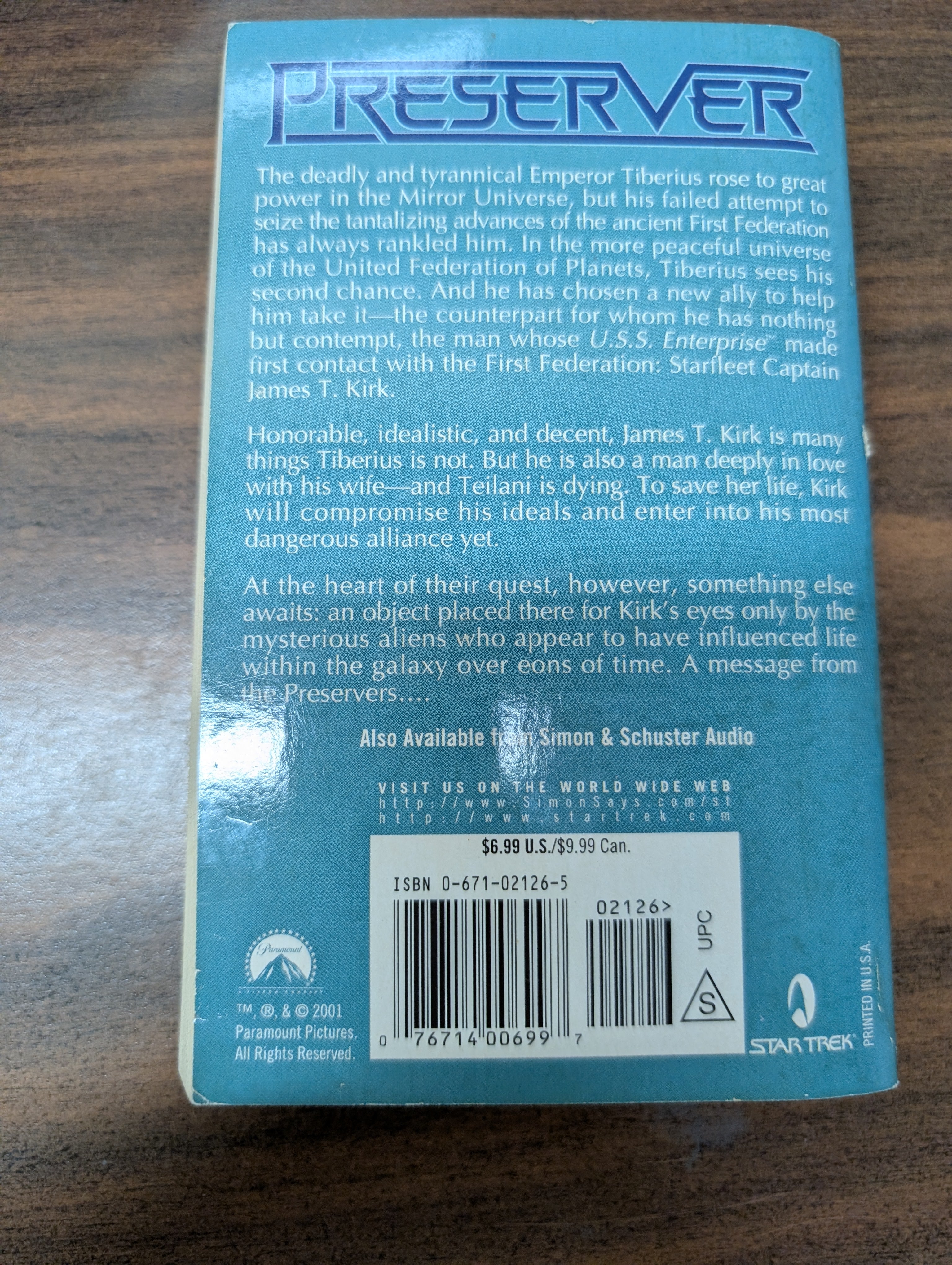 Star Trek : Preserver - Paperback