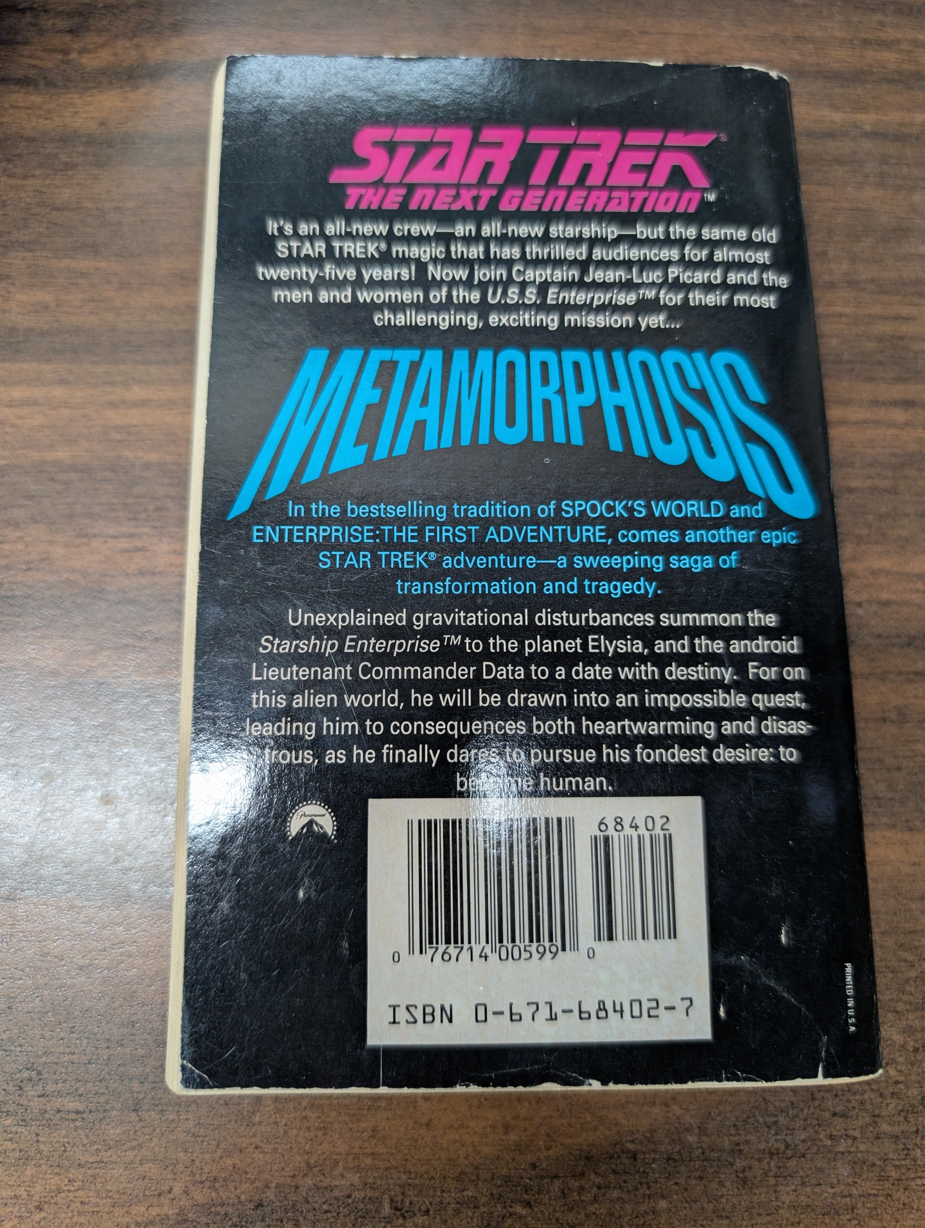 Star Trek TNG: Metamorphosis The Giant Novel
